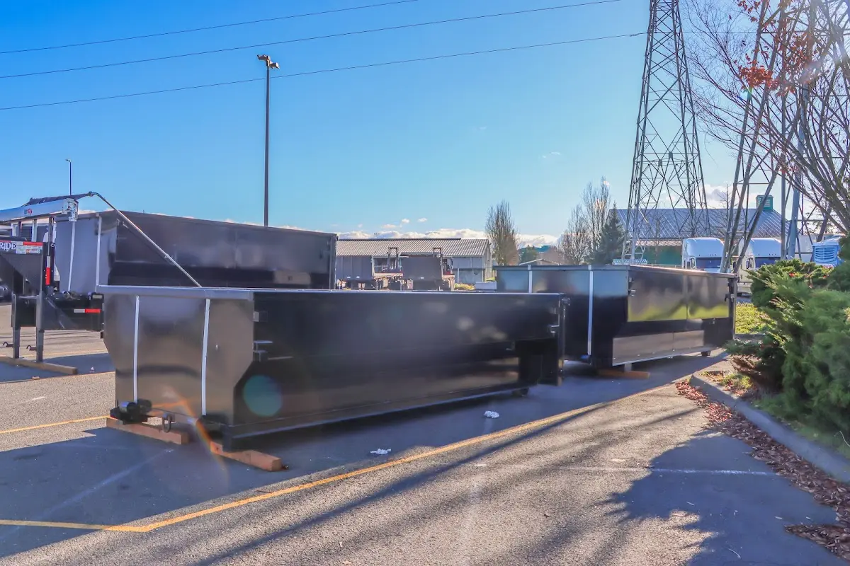 Roll-off dumpster ready for waste disposal at job site for Construction Dumpster Rental in Shamokin